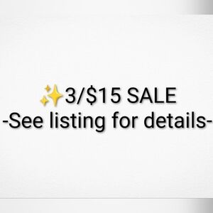 ✨3/$15 SALE